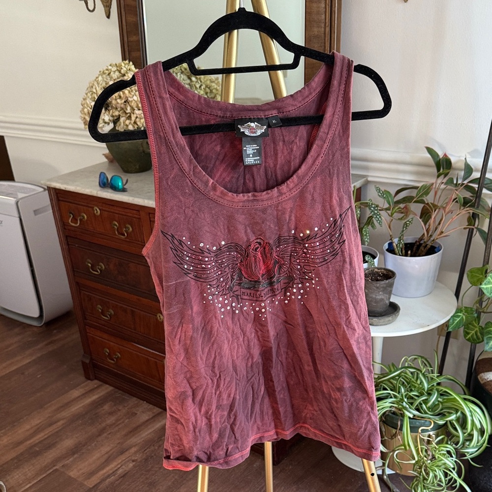 Harley-Davidson Burgundy Graphic Tank Top